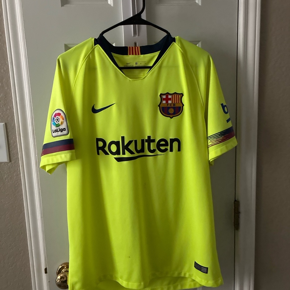 Nike FC Barcelona Volt Away Jersey Rakuten La Liga Soccer Futbol Mens